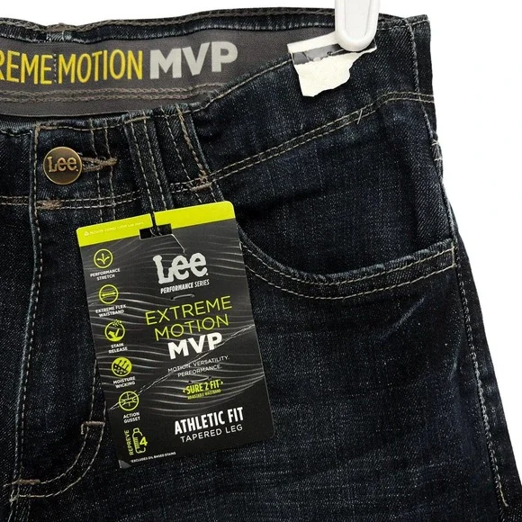 Lee Performance Series Extreme Motion MVP Boys Athletic Fit Denim Husky 12 - Picture 6 of 13